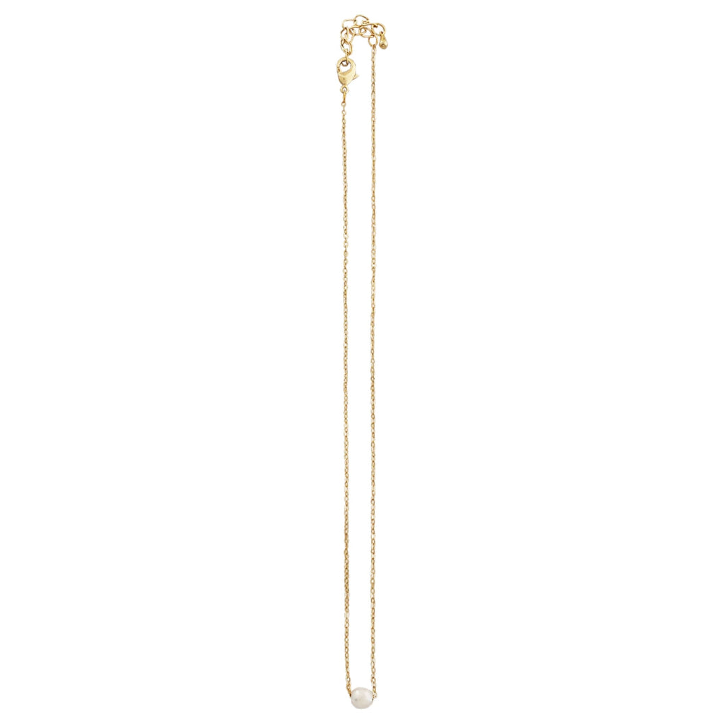 Golden Necklace w/ Cultured Pearl