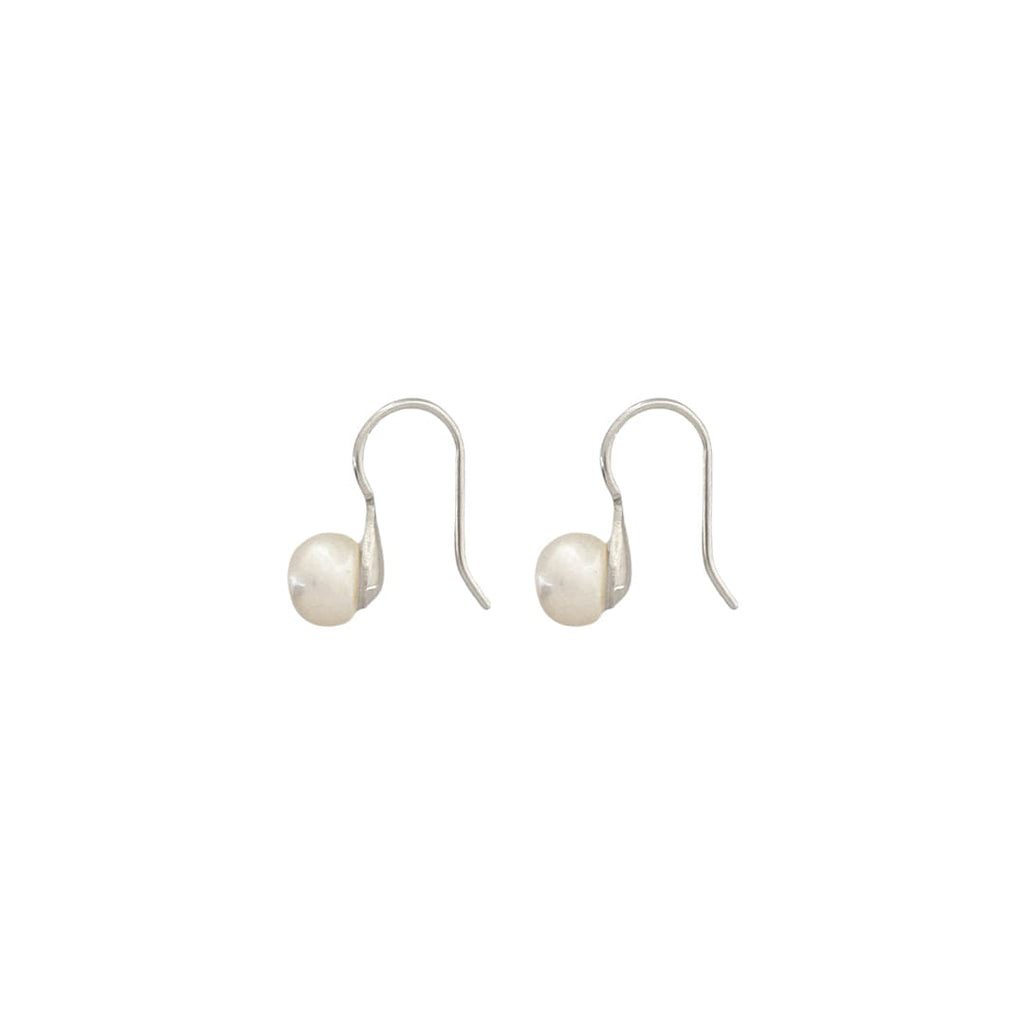 Silver Plated Earrings w/ Cultured Pearl