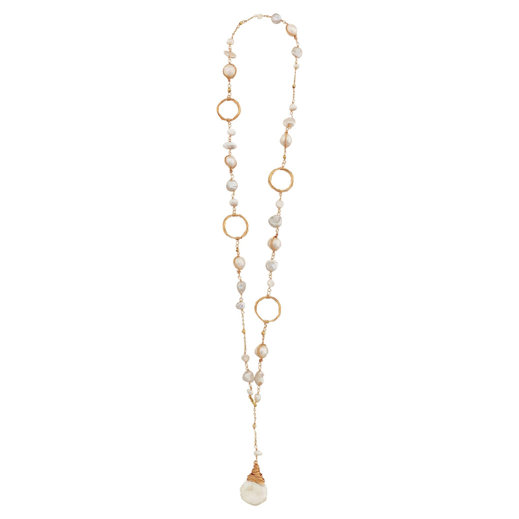 Baroques & Cultered Pearls Necklace w/ Pendant
