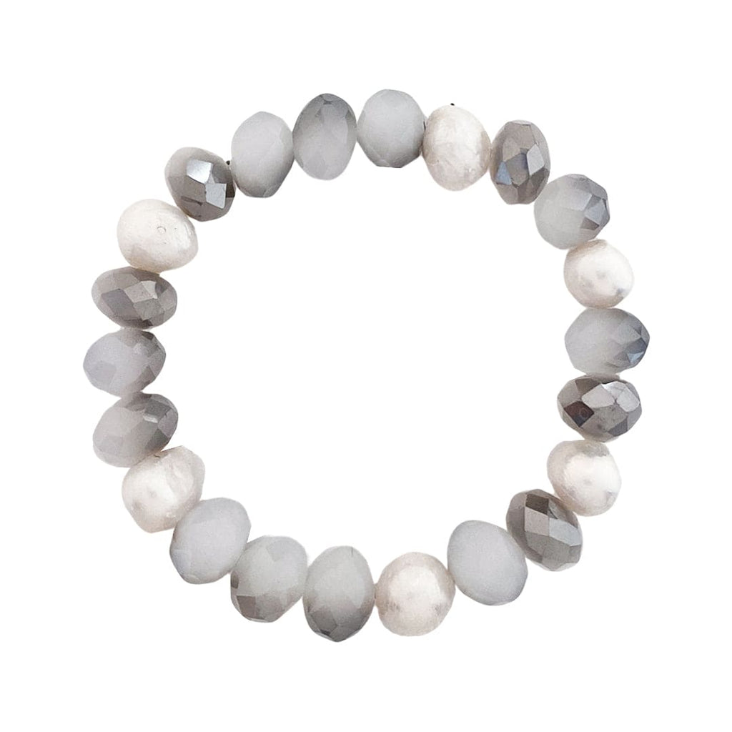 Baroque Pearl Bracelet w/ Colorful Glass Beads