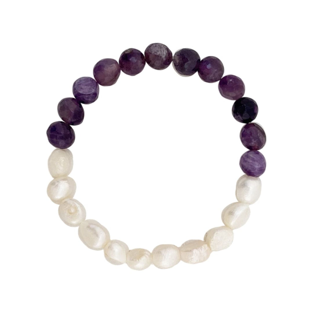 Freshwater Pearls Bracelet w/ Amethyst