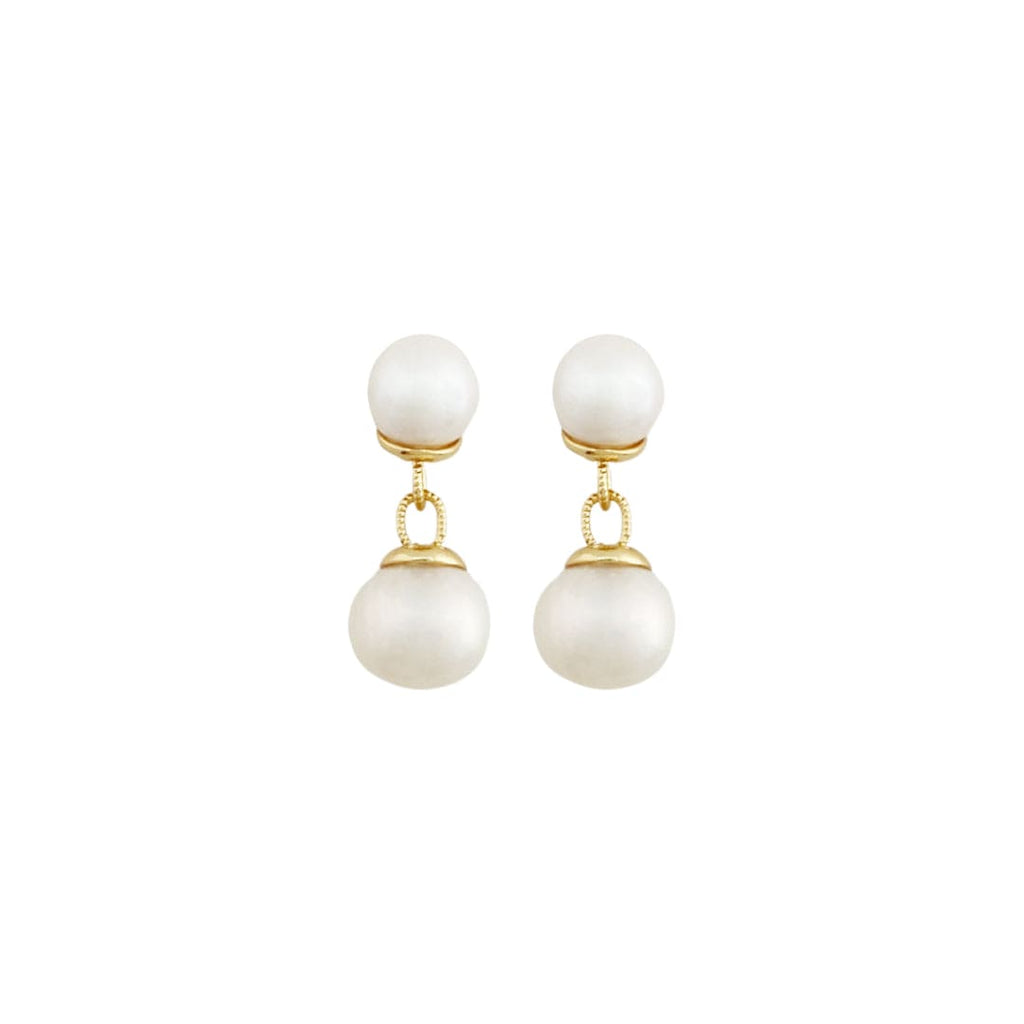 Gold Plated Earrings & Cultured Pearls