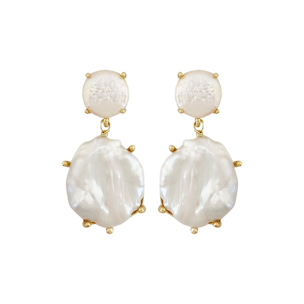 Gold Plated Earrings w/ Freshwater Pearls