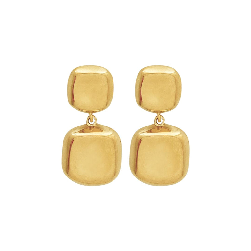 Steel Earrings w/ Gold Plating