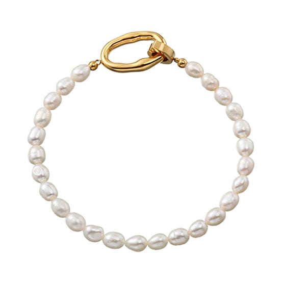 Stainless Steel Bracelet w/ Fresh Water Pearl