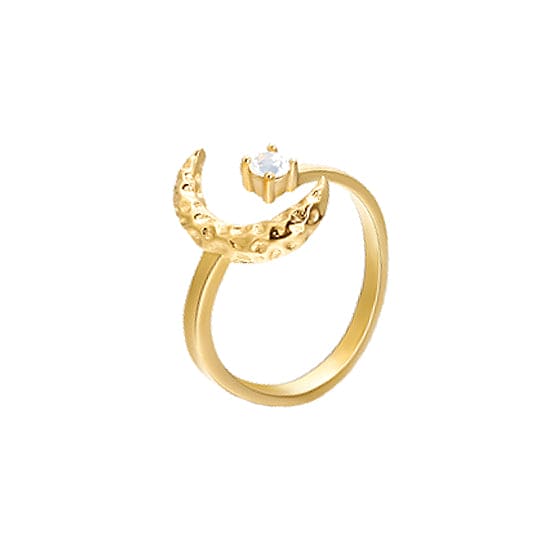Stainless Steel Ring w/ Crystal