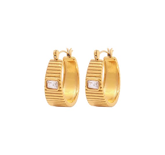 Steel gold plated earrings Steel gold plated earrings