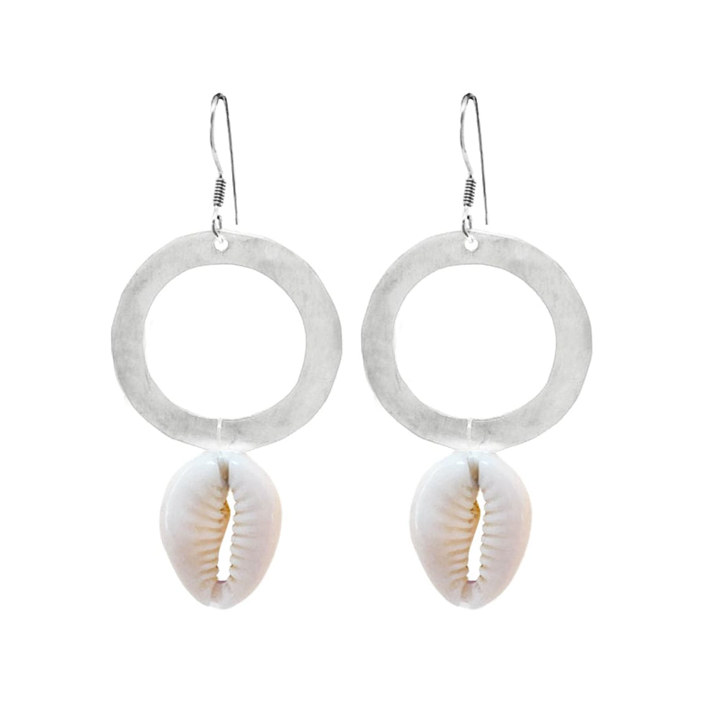 Silver Earrings w/ Natural Shell