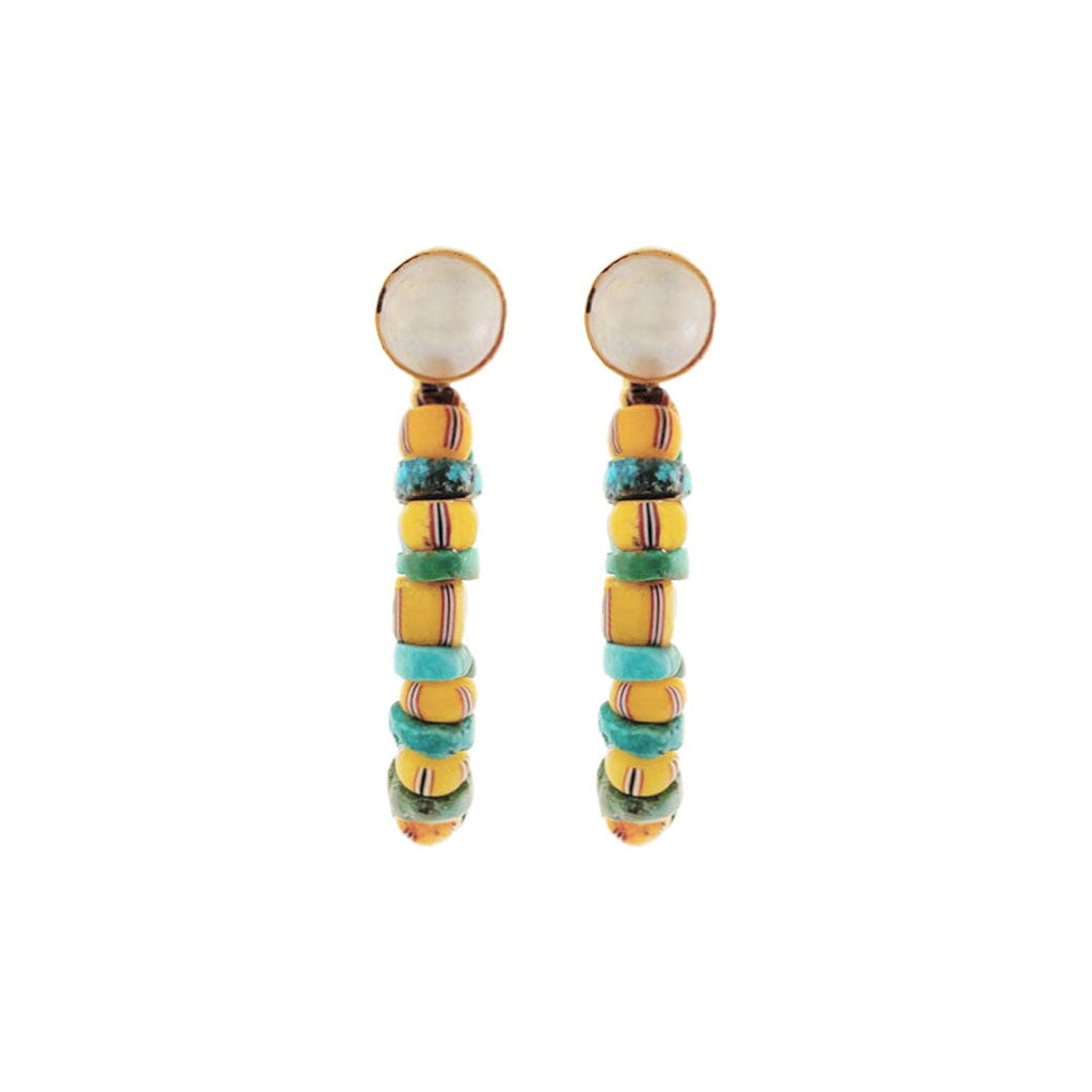 Earrings w/ Natural Stones & Mother of Pearl