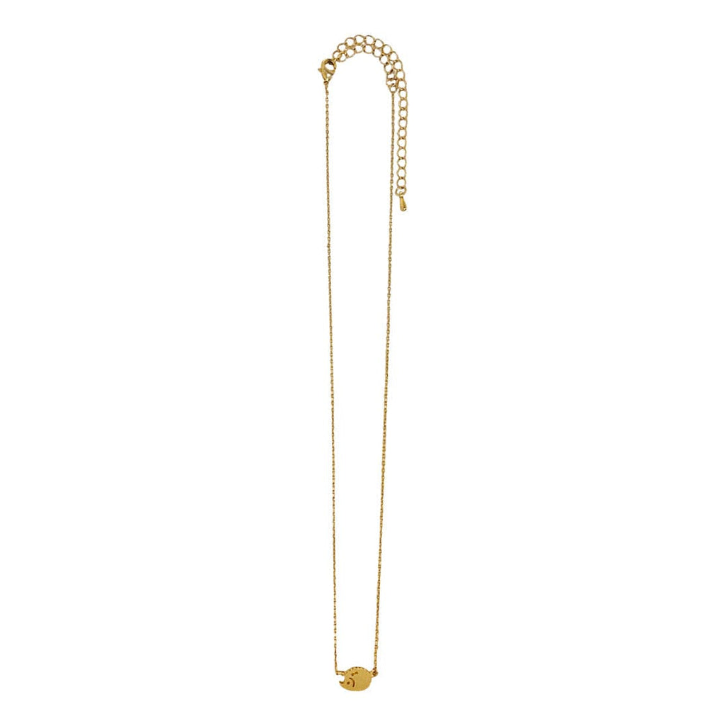 Golden Necklace w/ Hedgehog Pendant