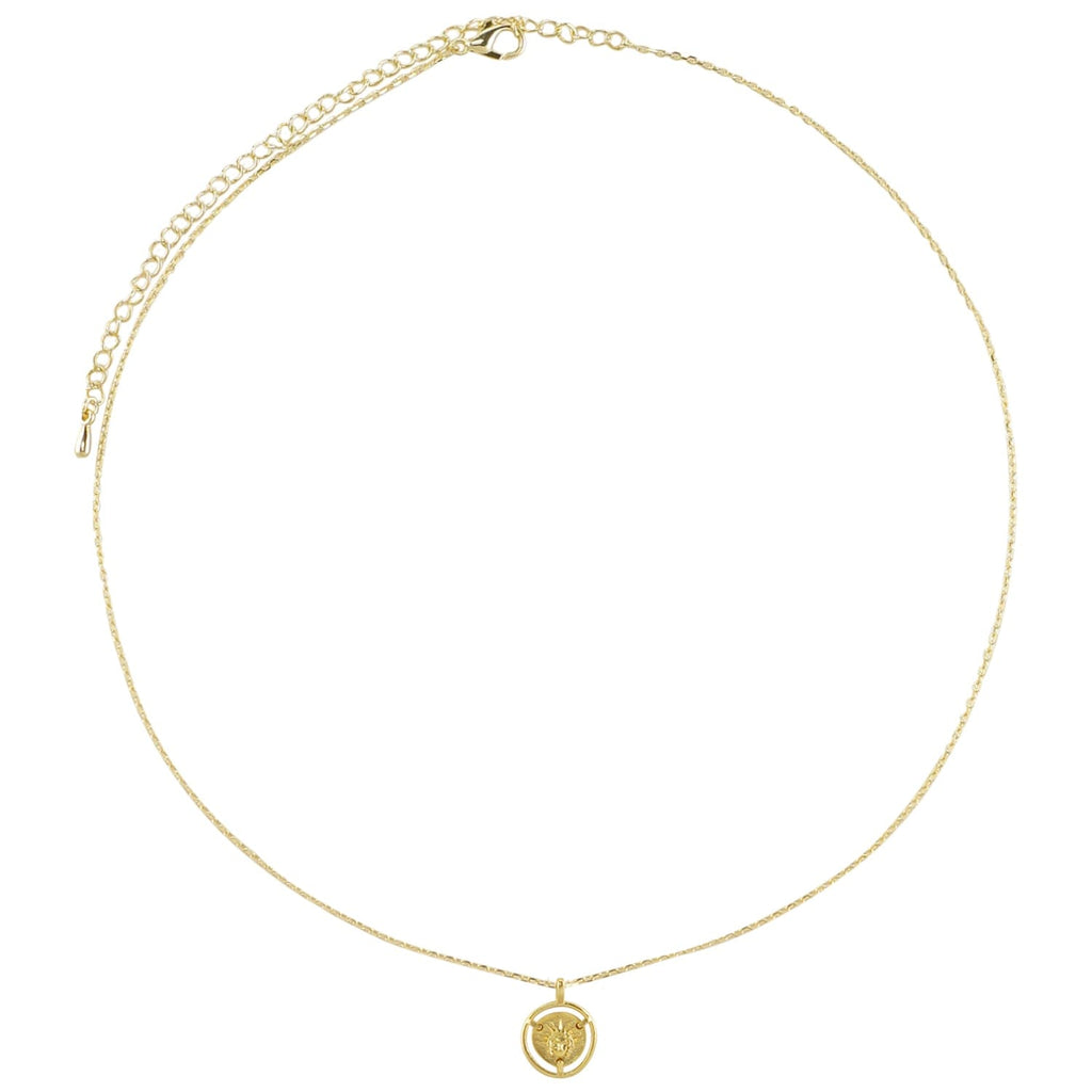 Golden Necklace w/ Engraved Pendant