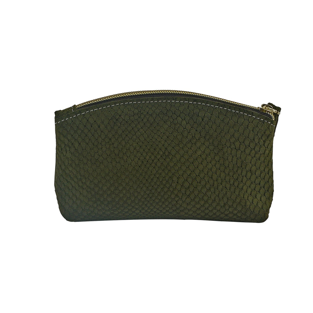 Green Suede Pouch