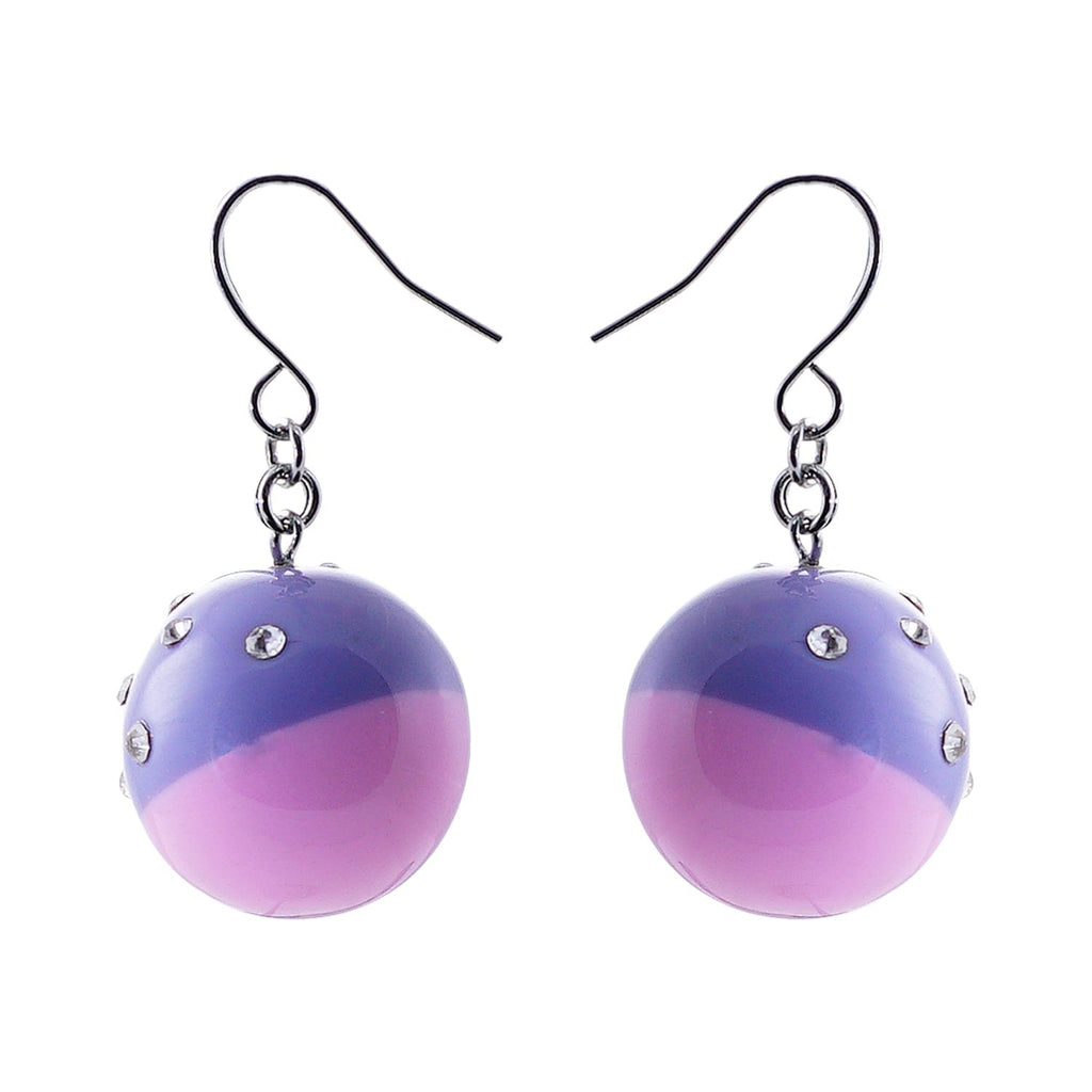 Purple & Pink Earrings w/ Crystals