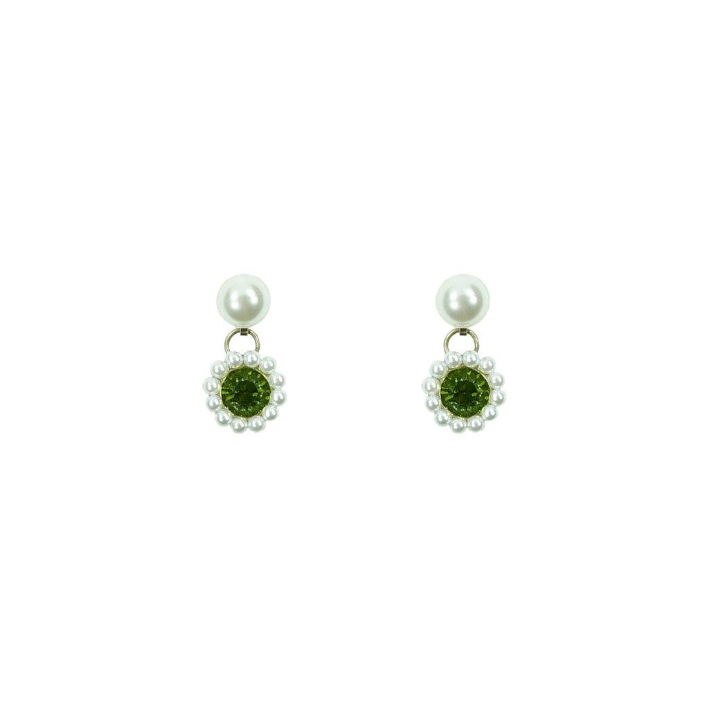 Green Crystal Earrings