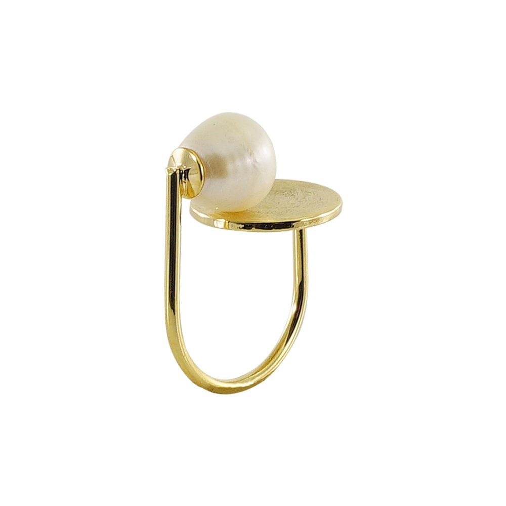 Golden Ring w/ Cultured Pearl