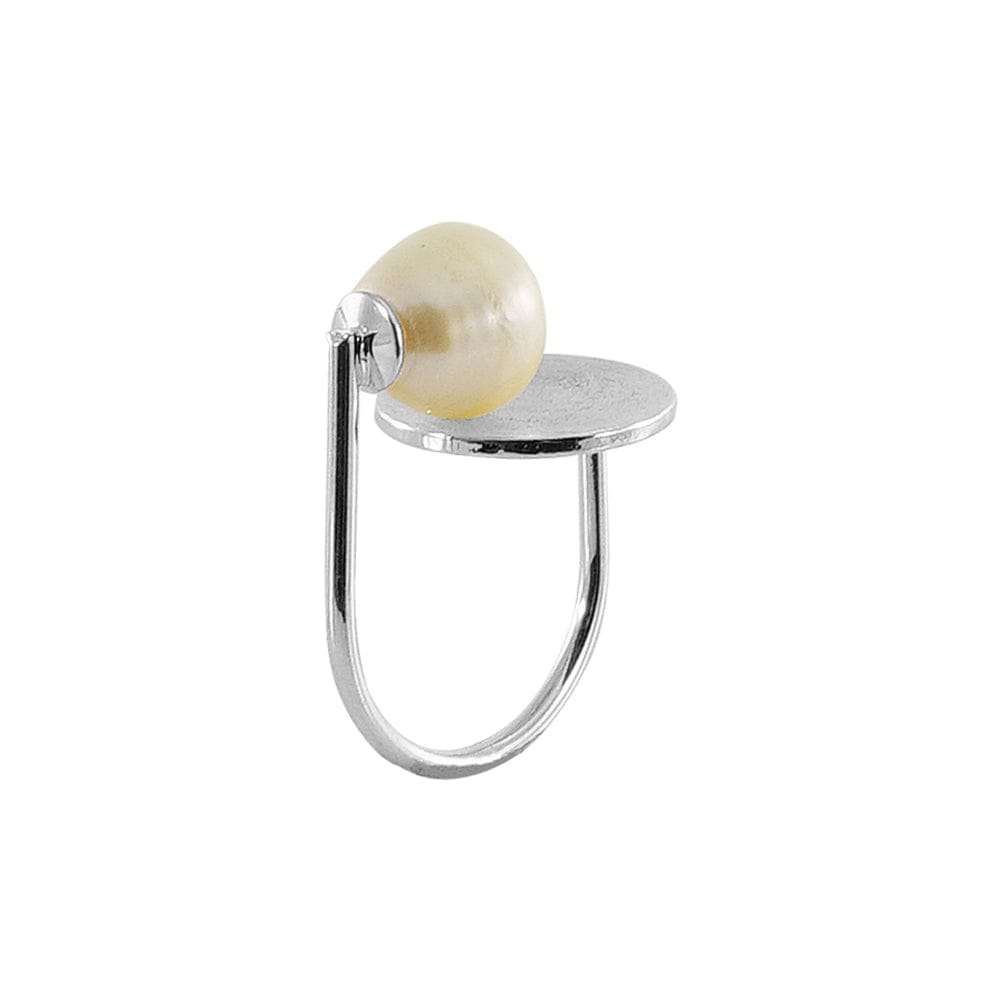 Silver Plated Ring w/ Cultured Pearl