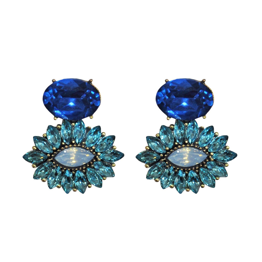 Blue Crystals Earrings