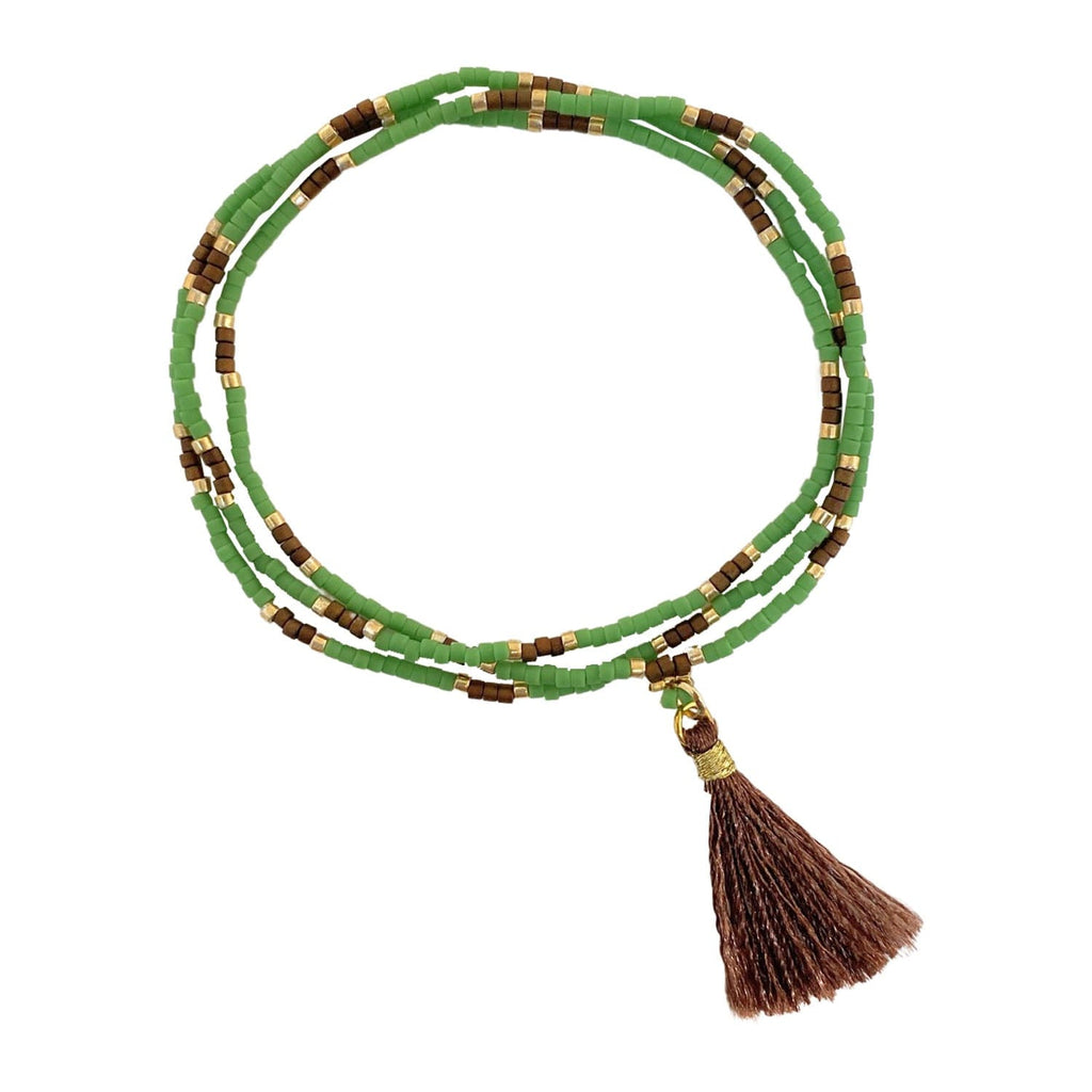 Green Miyuki Beads Bracelet