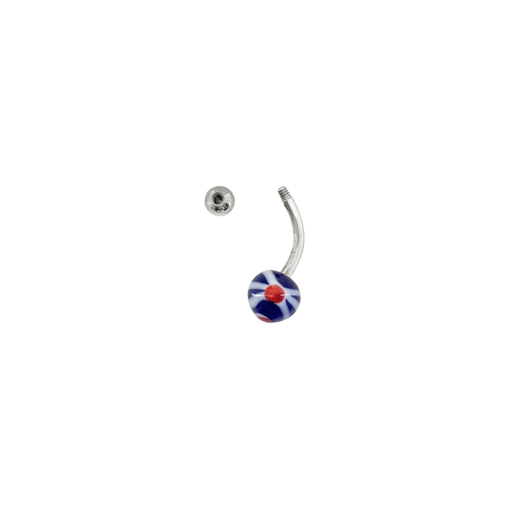 Blue Red & White Piercing